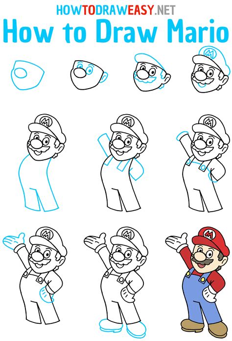 how to draw super mario.